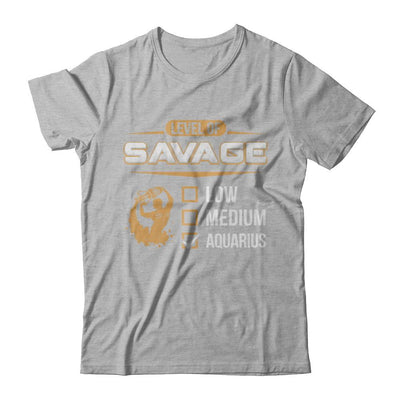 Level Of Savage Aquarius-T-Shirt & Hoodie-Premium T-Shirt-Heather Gray