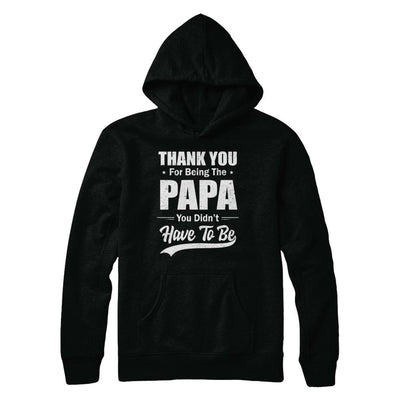 Thank You For Being The Papa You Didnt Have To Be Fathers Day-T-Shirt & Hoodie-Pullover Hoodie-Black