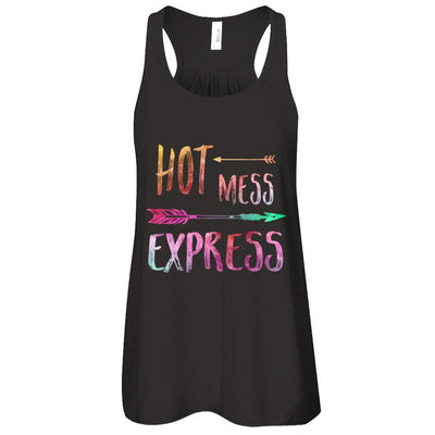 Hot Mess Express-T-Shirt & Tank Top-Women's Flowy Racerback Tank-Black