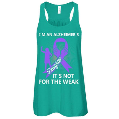 I'm An Alzheimer's Daughter It's Not For The Weak-T-Shirt & Hoodie-Women's Flowy Racerback Tank-Kelly