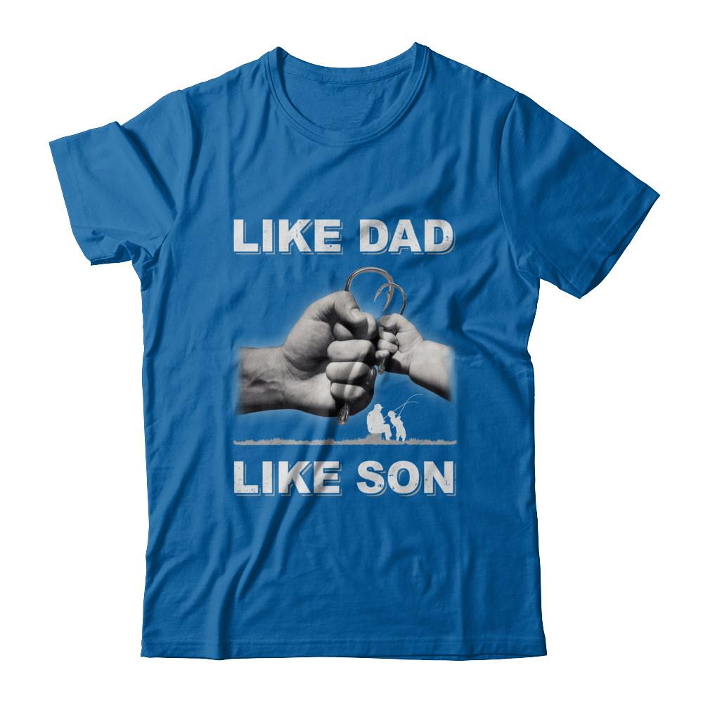 Like Dad Like Son Fishing Fish Fathers Day-T-Shirt & Hoodie-Classic T-Shirt-Royal