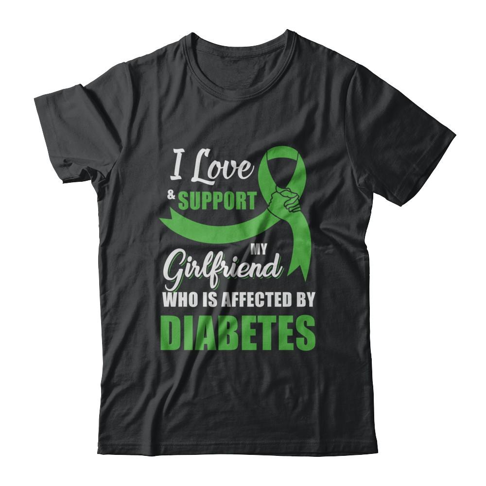 Lymphoma Awareness Support Green Girlfriend Boyfriend-T-Shirt & Hoodie-Classic T-Shirt-Black