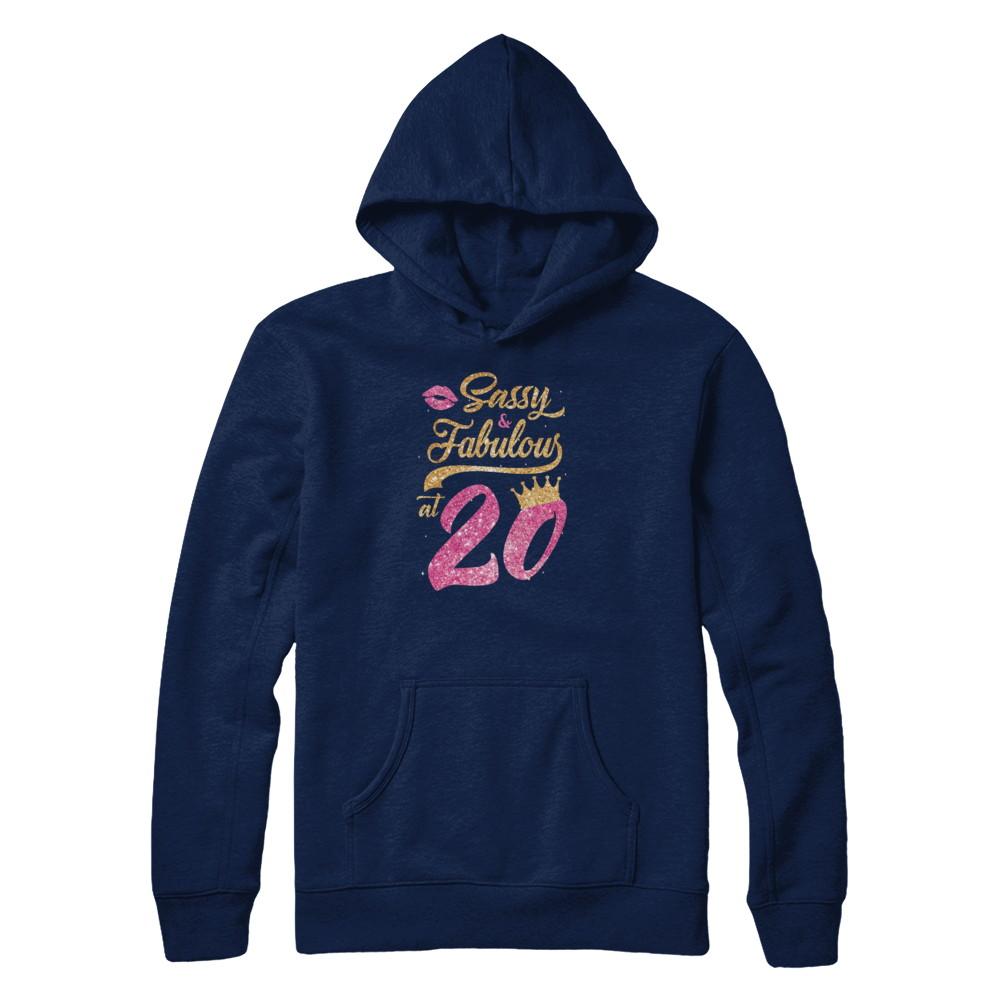 Sassy And Fabulous At 20th 2001 Birthday Gift-T-Shirt & Tank Top-Pullover Hoodie-Navy
