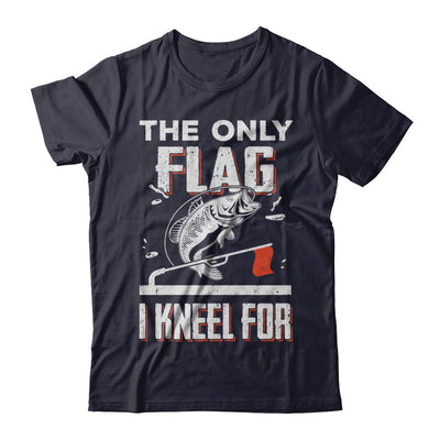The Only Flag I Kneel For Wahoo ono Fish Fishing-T-Shirt & Hoodie-Premium T-Shirt-Midnight Navy