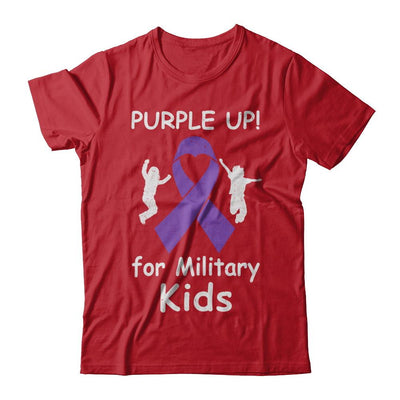 Purple Up For Month Of The Military Kids-T-Shirt & Hoodie-Classic T-Shirt-Red