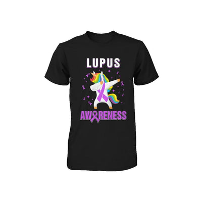 Inspirational Lupus Awareness Unicorn Support Youth-Youth Shirt-Toddler T-Shirt-Black