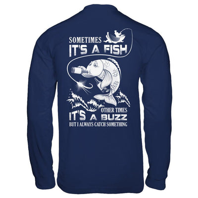 Sometimes It's A Fish Other Times It's A Buzz Beer-T-Shirt & Hoodie-Long Sleeve T-Shirt-Navy