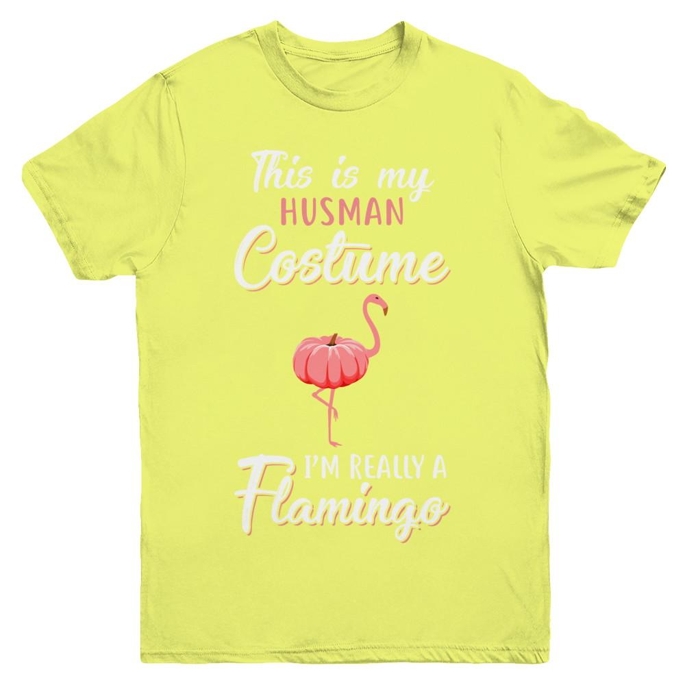 This Is My Human Costume I'm Really A Flamingo Halloween Youth-Youth Shirt-Youth T-Shirt-Daisy