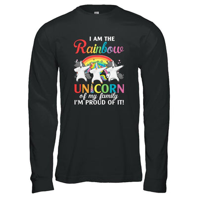 I Am The Rainbow Unicorn Of My Family Lesbian LGBT-T-Shirt & Tank Top-Long Sleeve T-Shirt-Black