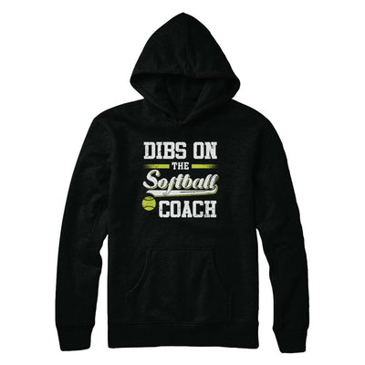Dibs On The Coach Softball-T-Shirt & Hoodie-Pullover Hoodie-Black