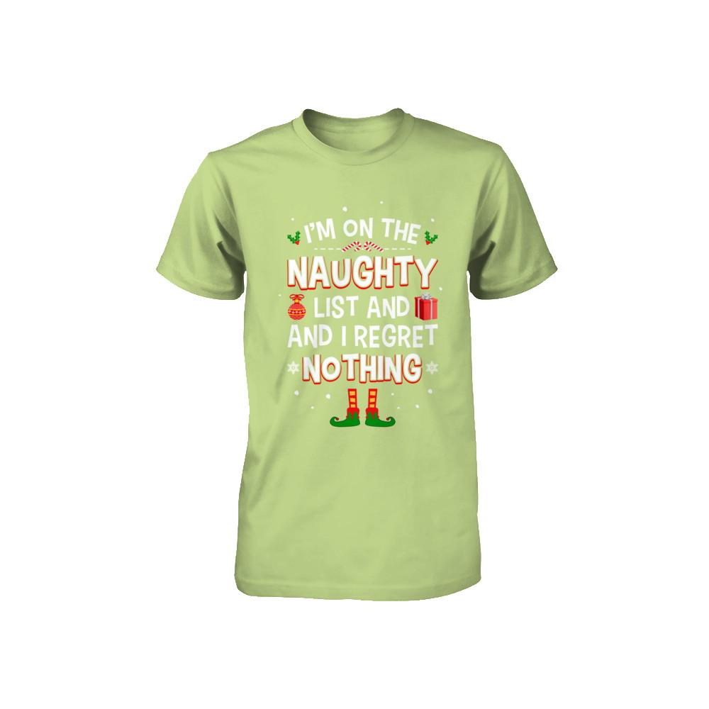I'm On The Naughty List Funny Christmas Youth-Youth Shirt-Toddler T-Shirt-Key Lime