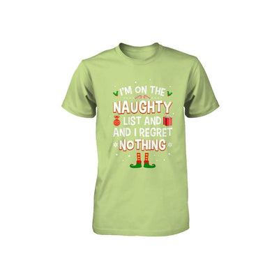 I'm On The Naughty List Funny Christmas Youth-Youth Shirt-Toddler T-Shirt-Key Lime