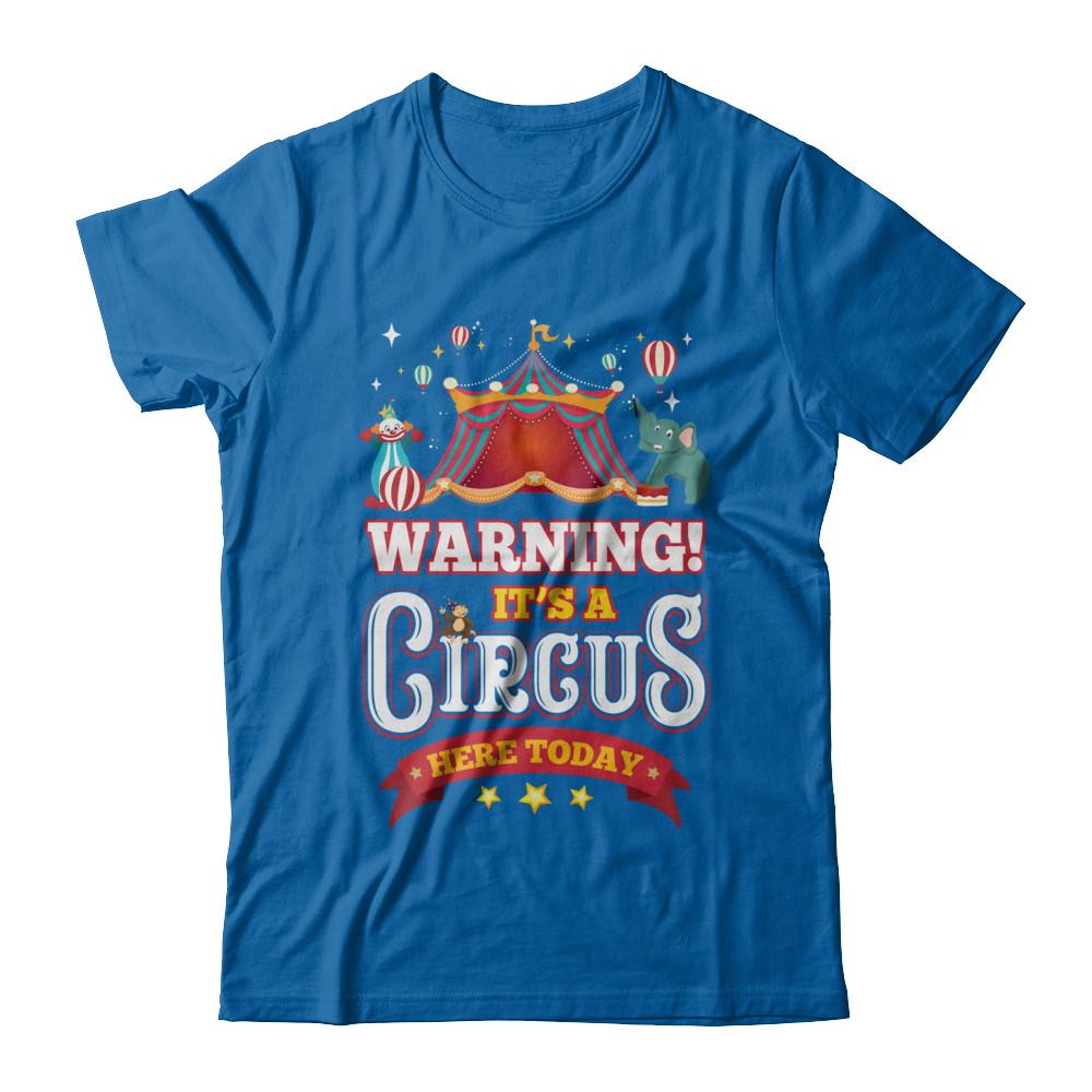 Circus Carnival Warning Birthday Children Party-T-Shirt & Hoodie-Classic T-Shirt-Royal