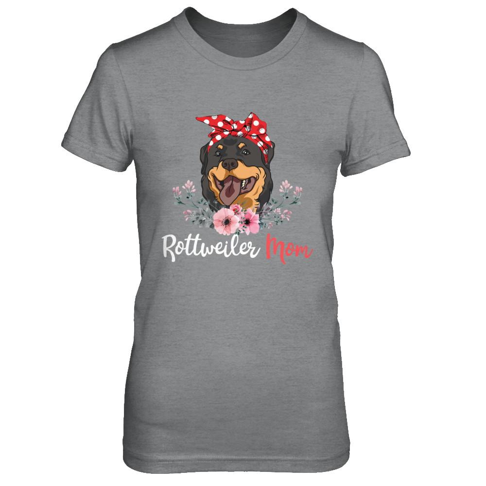 Rottweiler Mom Gift For Women Dog Lover-T-Shirt & Hoodie-Women's T-Shirt-Sport Grey