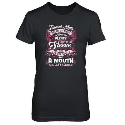 Tattooed Mom Hated By Many Loved By Plenty Heart On Her Sleeve-T-Shirt & Tank Top-Women's T-Shirt-Black