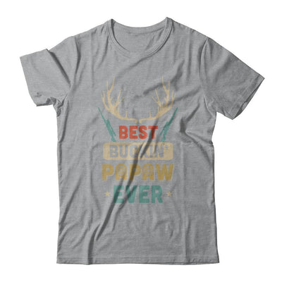 Vintage Best Buckin' PaPaw Ever Deer Hunting-T-Shirt & Hoodie-Classic T-Shirt-Sport Grey