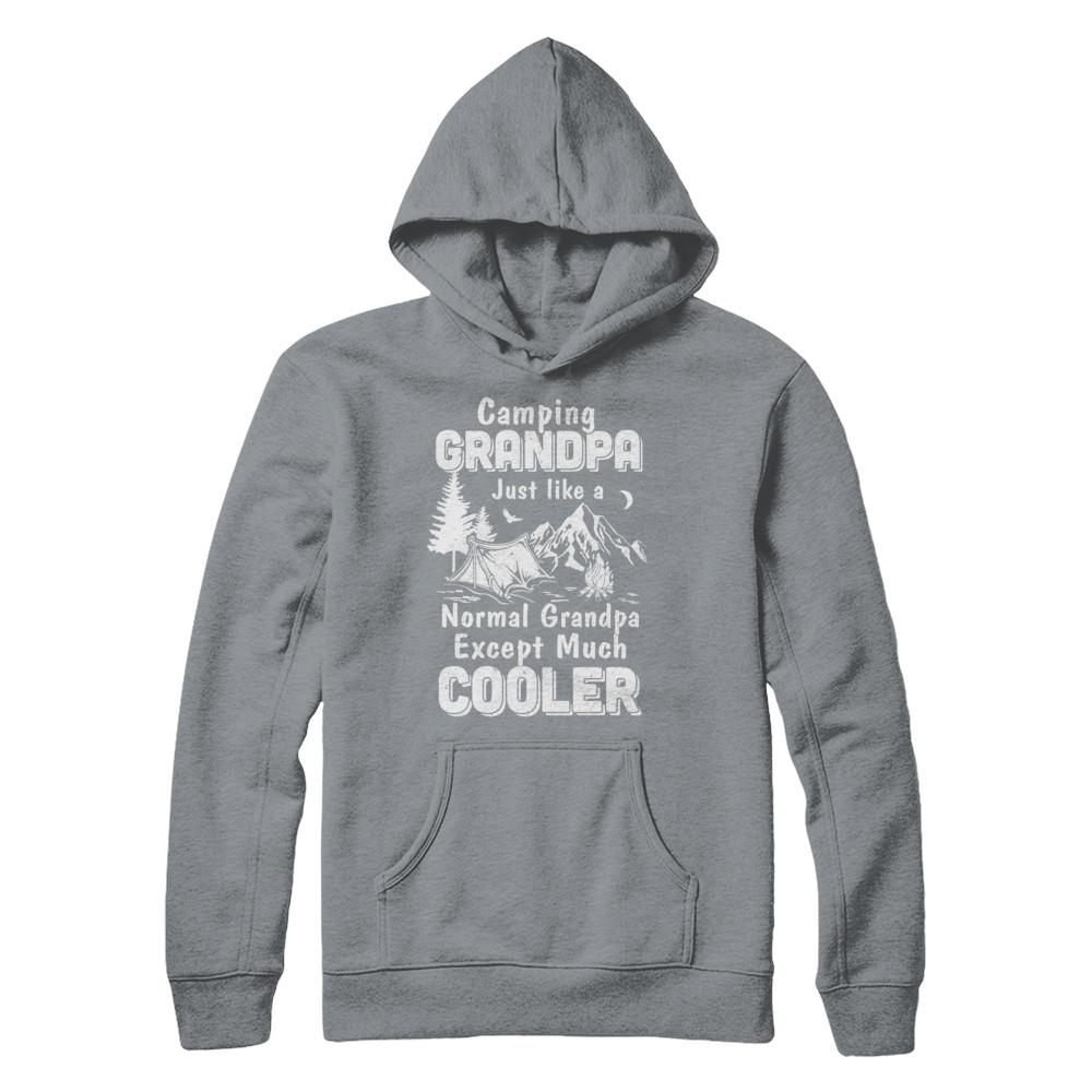 Camping Grandpa Except Much Cooler-T-Shirt & Hoodie-Pullover Hoodie-Light Steel