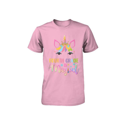 Fourth Grade is magical Unicorn Back to School 4th Grade Youth-Youth Shirt-Toddler T-Shirt-Pink