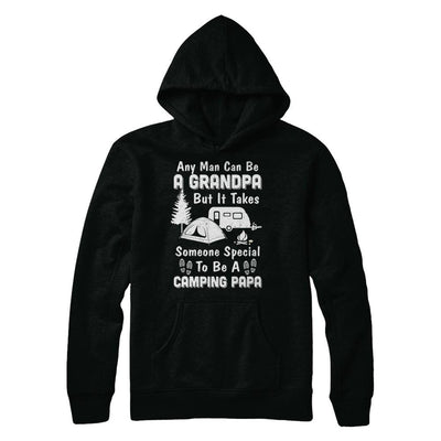 Camping Papa Grandpa Fathers Day Gift-T-Shirt & Hoodie-Pullover Hoodie-Black