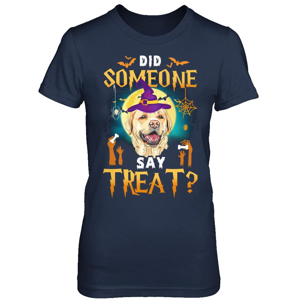 Did Someone Say Treat Labrador Halloween Costume-T-Shirt & Hoodie-Women's T-Shirt-Navy