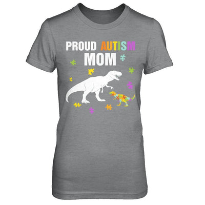 Proud Autism Mom T-Rex Dinosaur Autism Awareness-T-Shirt & Hoodie-