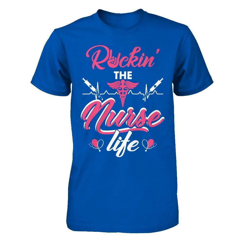 Rockin' The Nurse Life-T-Shirt & Hoodie-Premium T-Shirt-Royal