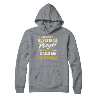 My Favorite Basketball Player Calls Me Grandma Basketball-T-Shirt & Hoodie-Pullover Hoodie-Light Steel
