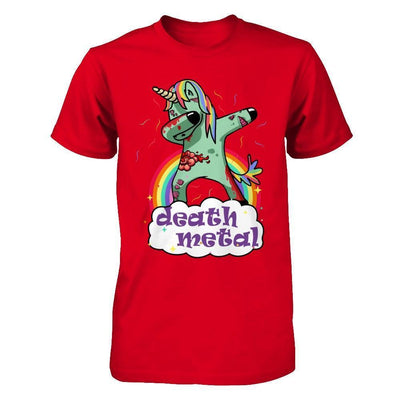 Dabbing Zombie Unicorn Death Metal Rocker-T-Shirt & Hoodie-Premium T-Shirt-Red