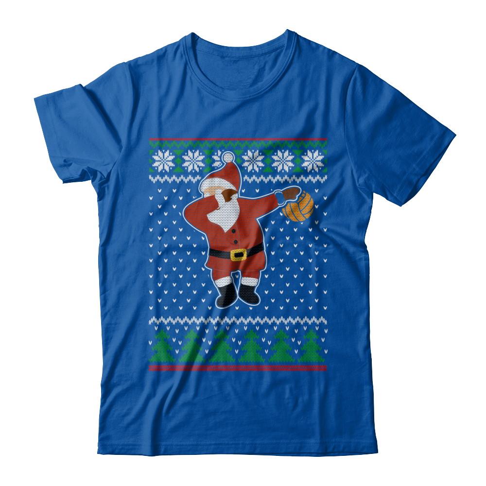 Dabbing Santa Volleyball Ugly Sweater Christmas-T-Shirt & Sweatshirt-Premium T-Shirt-Royal