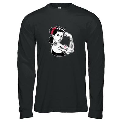 Mom Life Tattoos Tattooed Inked Woman-T-Shirt & Tank Top-Long Sleeve T-Shirt-Black