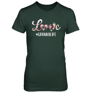 Love Grannylife Matching Grandchild And Granny Gifts-T-Shirt & Hoodie-Women's T-Shirt-Forest Green