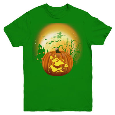 Pumpkin Cow Halloween Human Costume Youth-Youth Shirt-Youth T-Shirt-Irish Green