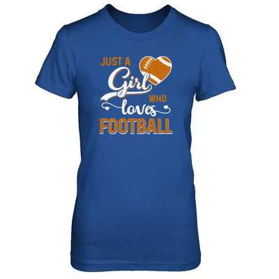 Just A Girl Who Loves Football-T-Shirt & Tank Top-Women's T-Shirt-Royal