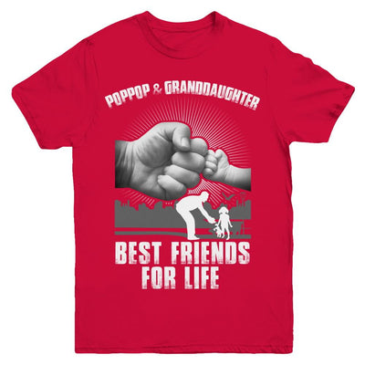 Poppop And Granddaughter Best Friends For Life Youth-Youth Shirt-Youth T-Shirt-Red