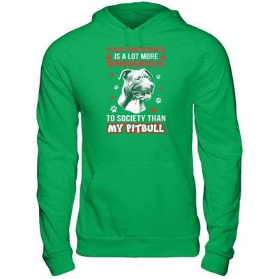 Your Ignorance Is A Lot More Dangerous Pitbull-T-Shirt & Tank Top-Pullover Hoodie-Irish Green