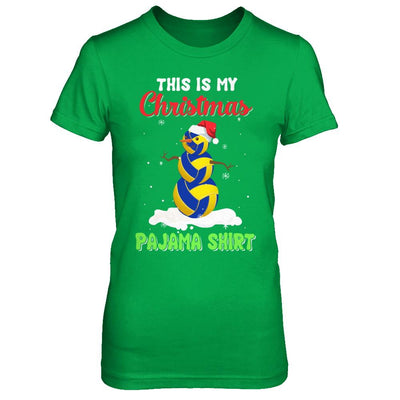 This Is My Christmas Pajama Xmas Snowman Volleyball-T-Shirt & Sweatshirt-Women's T-Shirt-Irish Green