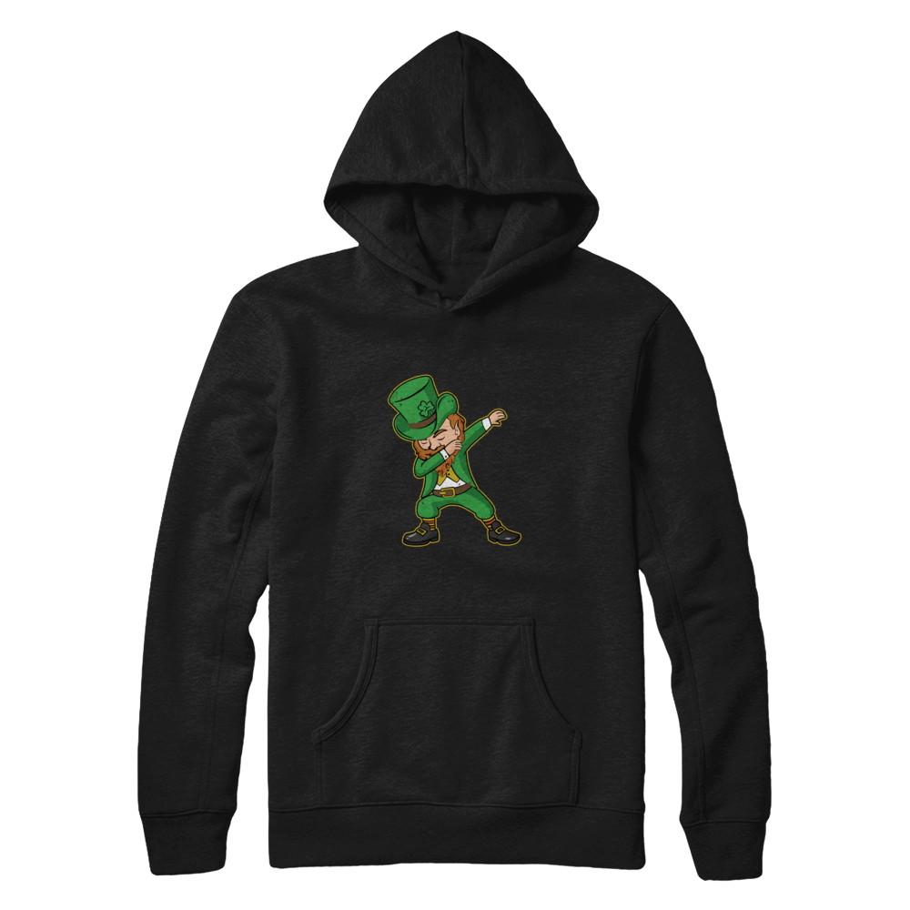 Dabbing St Patricks Day Leprechaun-T-Shirt & Hoodie-Pullover Hoodie-Black