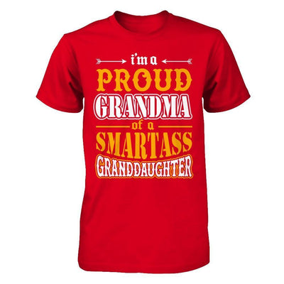 I'm A Proud Grandma Of A Smartass Granddaughter-T-Shirt & Hoodie-Premium T-Shirt-Red