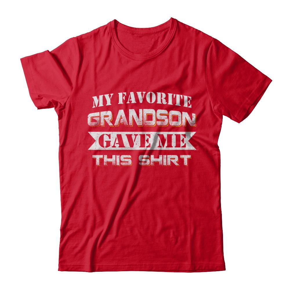 My Favorite Grandson Gave Me This-T-Shirt & Hoodie-Premium T-Shirt-Red