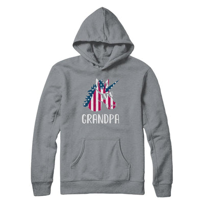 Patriotic Grandpa Unicorn Americorn 4Th Of July-T-Shirt & Hoodie-Pullover Hoodie-Light Steel