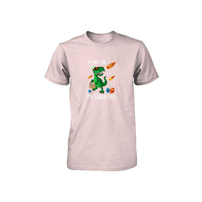 Funny Easter Bunny Dinosaur It Must Be My Lucky Day Youth-Youth Shirt-Toddler T-Shirt-Pink
