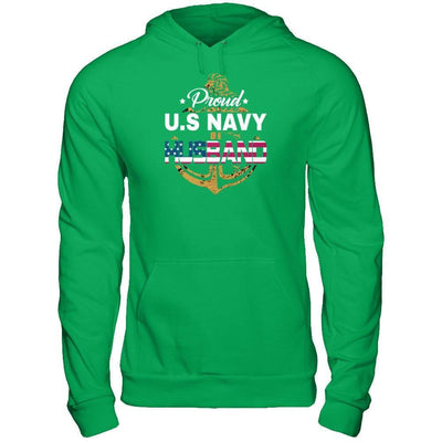 Proud US Navy Husband-T-Shirt & Hoodie-Pullover Hoodie-Irish Green