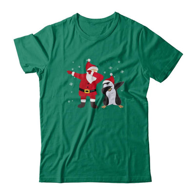 Dabbing Santa Penguin Funny Dab Dance Christmas Gift-T-Shirt & Hoodie-Classic T-Shirt-Kelly Green