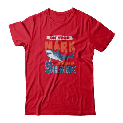 On Your Mark Tiger Shark Distressed-T-Shirt & Tank Top-Premium T-Shirt-Red