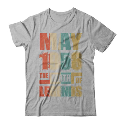 Vintage Retro May 1958 Birth Of Legends 63th Birthday-T-Shirt & Hoodie-Premium T-Shirt-Heather Gray