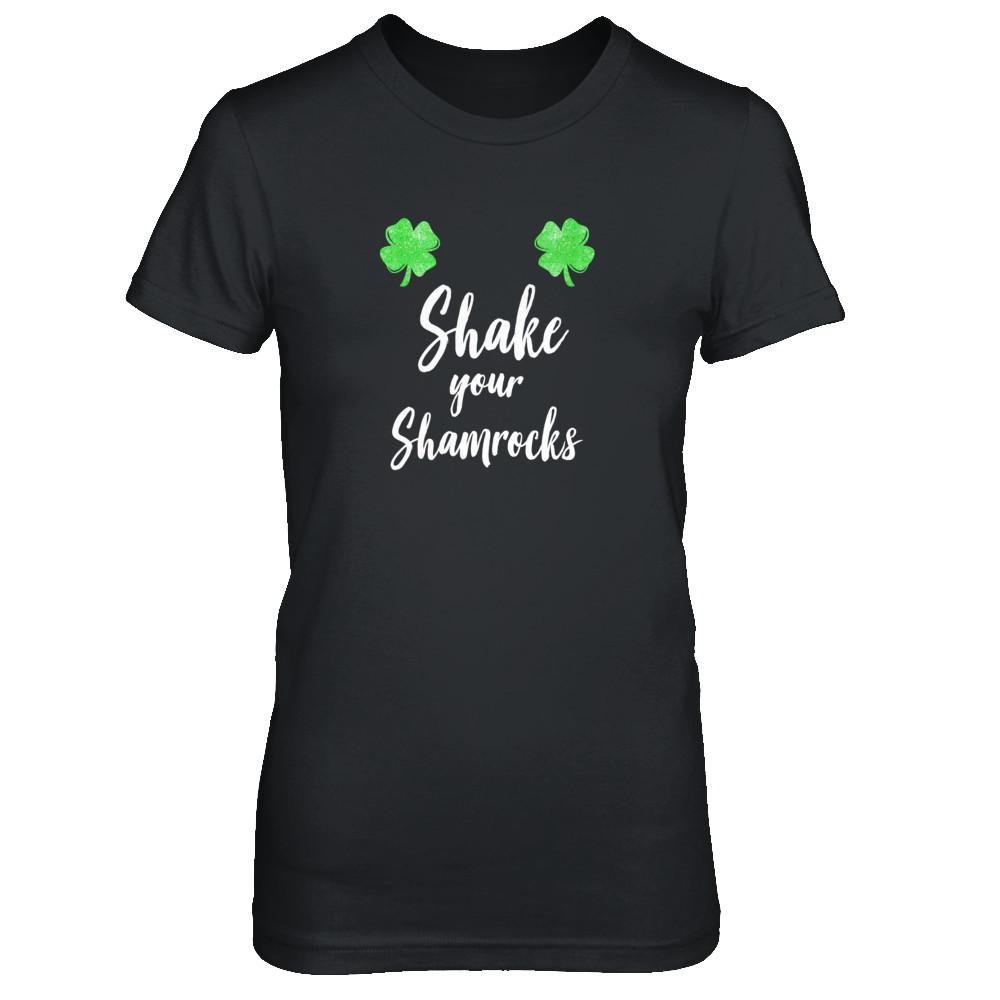 Shake Your Shamrocks St. Patrick's Day Boobs-T-Shirt & Hoodie-Women's T-Shirt-Black