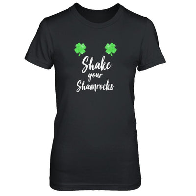 Shake Your Shamrocks St. Patrick's Day Boobs-T-Shirt & Hoodie-Women's T-Shirt-Black