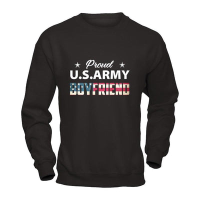 Proud Us Army Boyfriend-T-Shirt & Hoodie-Crewneck Sweatshirt-Black