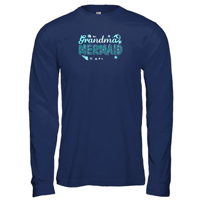 Grandma Mermaid-T-Shirt & Tank Top-Long Sleeve T-Shirt-Navy