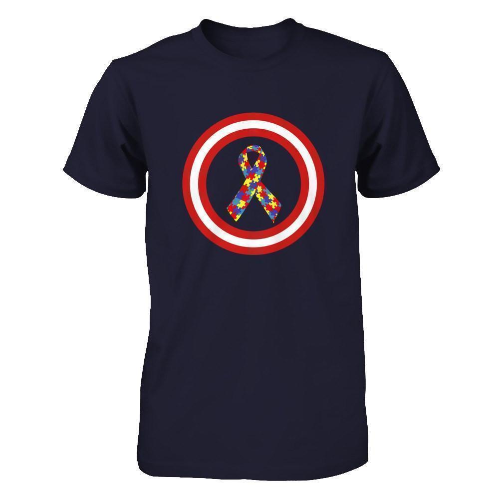 Captain Autism Awareness-T-Shirt & Hoodie-Premium T-Shirt-Midnight Navy